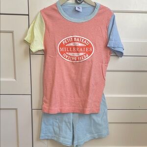 Petit Bateau Multicolor Striped Pajama Set